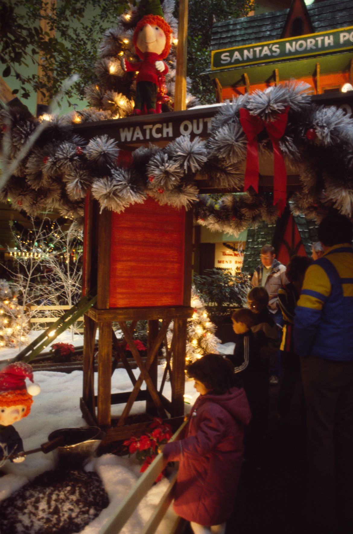 Holiday display at Rimrock Mall, 1983
